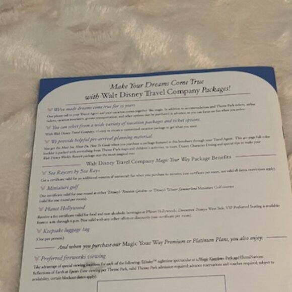 2/$35 Walt Disney World Travel Company Vacation Magazine Brochure 2007 - Picture 4 of 5